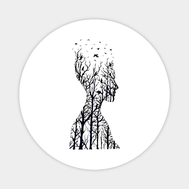 Forest Woman Magnet by hitext